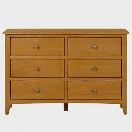 PPS Oak : Tủ Gỗ Sồi 3+3 Ngăn Kéo Ngang